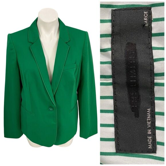 The Limited Blazer Womens Large Green Jacket Office Corpcore Career Boardroom - Picture 1 of 15